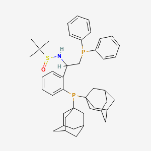 molecular formula C44H57NOP2S B12506870 N-(1-{2-[bis(adamantan-1-yl)phosphanyl]phenyl}-2-(diphenylphosphanyl)ethyl)-2-methylpropane-2-sulfinamide 