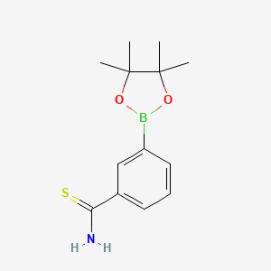 molecular formula C13H18BNO2S B12506904 3-(4,4,5,5-Tetramethyl-1,3,2-dioxaborolan-2-yl)benzothioamide 