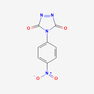 molecular formula C8H4N4O4 B1250692 3H-1,2,4-Triazole-3,5(4H)-dione, 4-(4-nitrophenyl)- CAS No. 13274-75-4