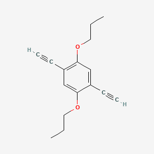 molecular formula C16H18O2 B12506952 1,4-Diethynyl-2,5-dipropoxybenzene 