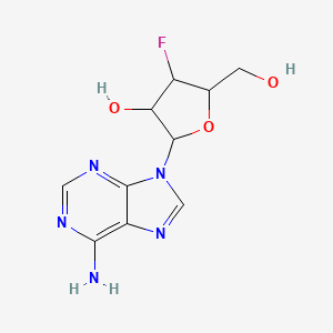 molecular formula C10H12FN5O3 B12506965 2-(6-Aminopurin-9-yl)-4-fluoro-5-(hydroxymethyl)oxolan-3-ol 