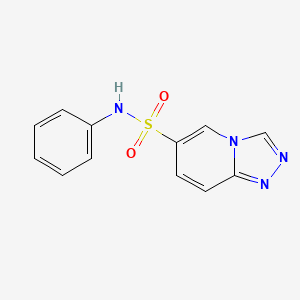 molecular formula C12H10N4O2S B12506991 N-phenyl[1,2,4]triazolo[4,3-a]pyridine-6-sulfonamide 