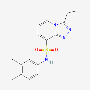 molecular formula C16H18N4O2S B12507005 N-(3,4-dimethylphenyl)-3-ethyl[1,2,4]triazolo[4,3-a]pyridine-8-sulfonamide 