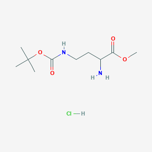 molecular formula C10H21ClN2O4 B12507036 Methyl 2-amino-4-((tert-butoxycarbonyl)amino)butanoate hydrochloride 