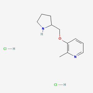 molecular formula C11H18Cl2N2O B12507040 2-Methyl-3-(pyrrolidin-2-ylmethoxy)pyridine dihydrochloride 