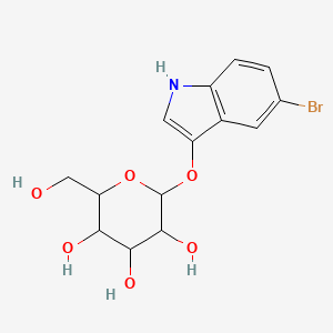 molecular formula C14H16BrNO6 B12507058 2-[(5-bromo-1H-indol-3-yl)oxy]-6-(hydroxymethyl)oxane-3,4,5-triol 