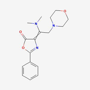 molecular formula C17H21N3O3 B12507157 4-[1-(Dimethylamino)-2-morpholin-4-ylethylidene]-2-phenyl-1,3-oxazol-5-one CAS No. 4726-53-8