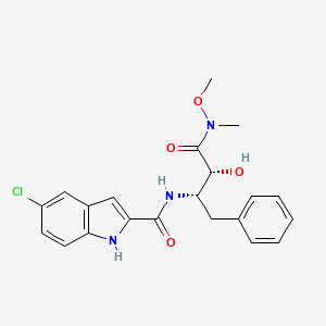 5-Chloro-N-[(2S,3R)-3-hydroxy-4-[methoxy(methyl)amino]-4-oxo-1-phenylbutan-2-yl]-1H-indole-2-carboxamide