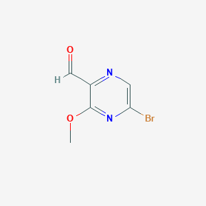 molecular formula C6H5BrN2O2 B12507212 5-Bromo-3-methoxypyrazine-2-carbaldehyde 