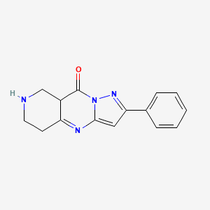 molecular formula C15H14N4O B12507241 5-Phenyl-2,6,7,11-tetrazatricyclo[7.4.0.03,7]trideca-1,3,5-trien-8-one 