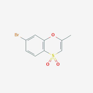 molecular formula C9H7BrO3S B12507252 7-Bromo-2-methyl-1,4-benzoxathiine 4,4-dioxide 