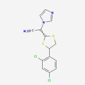 molecular formula C14H9Cl2N3S2 B12507279 (E)-(Rac)-Luliconazole 