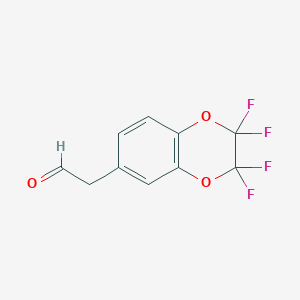 molecular formula C10H6F4O3 B12507286 2-(2,2,3,3-Tetrafluoro-1,4-benzodioxin-6-yl)acetaldehyde 