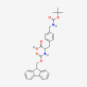 molecular formula C30H32N2O6 B12507288 Fmoc-L-4-Aminomethylphe(Boc) 