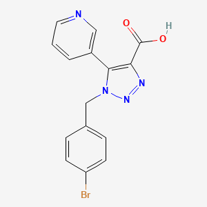 molecular formula C15H11BrN4O2 B12507301 1-(4-bromobenzyl)-5-(pyridin-3-yl)-1H-1,2,3-triazole-4-carboxylic acid 