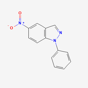 molecular formula C13H9N3O2 B12507309 5-Nitro-1-phenyl-1H-indazole 