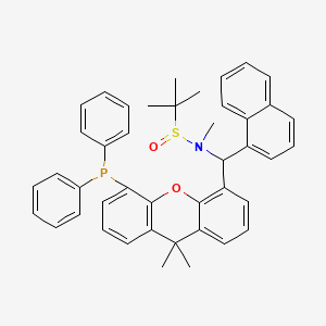 molecular formula C43H42NO2PS B12507315 N-{[5-(diphenylphosphanyl)-9,9-dimethylxanthen-4-yl](naphthalen-1-yl)methyl}-N,2-dimethylpropane-2-sulfinamide 