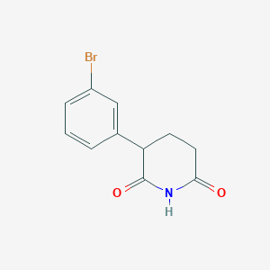 molecular formula C11H10BrNO2 B12507329 3-(3-Bromophenyl)piperidine-2,6-dione 