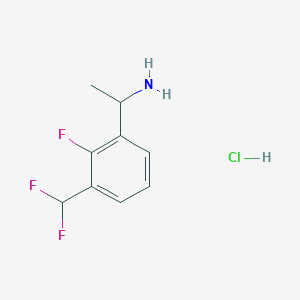 molecular formula C9H11ClF3N B12507346 1-(3-(Difluoromethyl)-2-fluorophenyl)ethan-1-amine hydrochloride 