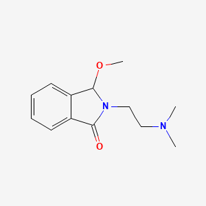 molecular formula C13H18N2O2 B12507370 2-[2-(dimethylamino)ethyl]-3-methoxy-2,3-dihydro-1H-isoindol-1-one 