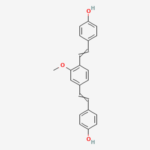 molecular formula C23H20O3 B12507378 1,4-Bis (4'-hydroxystyryl)-2-methoxybenzene 