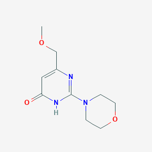 molecular formula C10H15N3O3 B12507422 6-(methoxymethyl)-2-(morpholin-4-yl)pyrimidin-4(3H)-one 