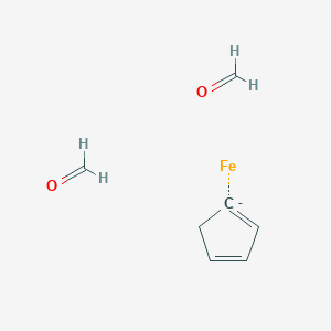 molecular formula C7H9FeO2- B12507502 Cyclopenta-1,3-dien-1-yliron; bis(formaldehyde) 