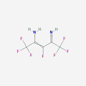 molecular formula C5H3F7N2 B12507505 1,1,1,3,5,5,5-Heptafluoro-4-iminopent-2-en-2-amine 
