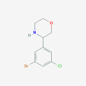 molecular formula C10H11BrClNO B12507619 3-(3-Bromo-5-chlorophenyl)morpholine 