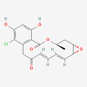 (4R,6S,8R,9Z,11E)-16-chloro-17,19-dihydroxy-4-methyl-3,7-dioxatricyclo[13.4.0.06,8]nonadeca-1(15),9,11,16,18-pentaene-2,13-dione