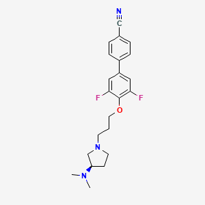 molecular formula C22H25F2N3O B1250764 Q2CW3V5WGF 