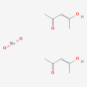 molecular formula C10H16MoO6 B12507657 Bis(4-hydroxypent-3-en-2-one); molybdenum dioxide 