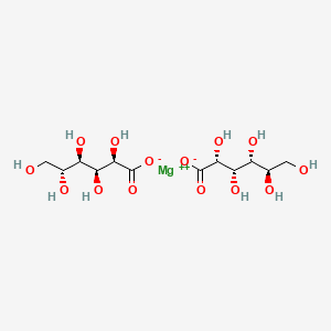 molecular formula C6H12MgO7 B1250767 {[(2R,3S,4R,5R)-2,3,4,5,6-Pentahydroxyhexanoyl]oxy}magnesio (2R,3S,4R,5R)-2,3,4,5,6-pentahydroxyhexanoate CAS No. 3632-91-5
