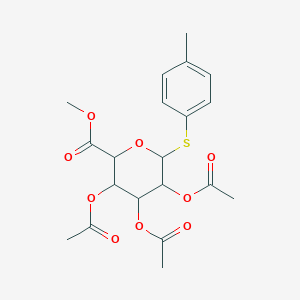 molecular formula C20H24O9S B12507680 Methyl 3,4,5-tris(acetyloxy)-6-[(4-methylphenyl)sulfanyl]oxane-2-carboxylate 