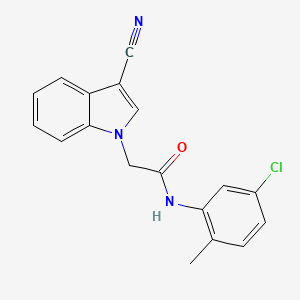 molecular formula C18H14ClN3O B12507699 N-(5-chloro-2-methylphenyl)-2-(3-cyano-1H-indol-1-yl)acetamide 