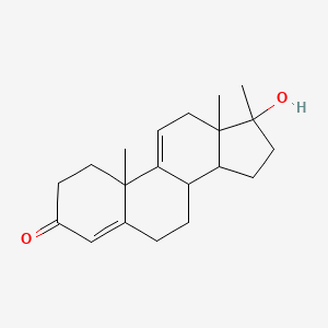 molecular formula C20H28O2 B12507733 DELTA9(11)-Methyltestosterone 