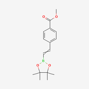 molecular formula C16H21BO4 B12507739 methyl 4-[2-(4,4,5,5-tetramethyl-1,3,2-dioxaborolan-2-yl)ethenyl]benzoate 