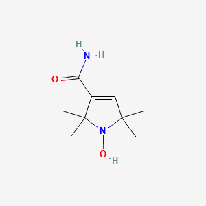 molecular formula C9H16N2O2 B12507763 2,2,5,5-Tetramethyl-3-carbamido-3-pyrroline-1-oxyl CAS No. 65594-24-3