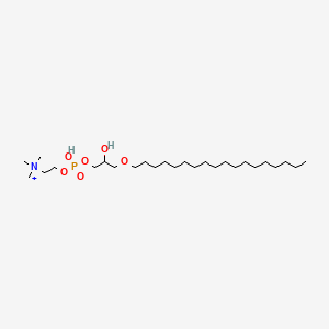 molecular formula C26H57NO6P+ B12507780 2-[Hydroxy-(2-hydroxy-3-octadecoxypropoxy)phosphoryl]oxyethyl-trimethylazanium 