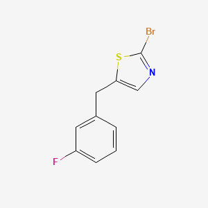 molecular formula C10H7BrFNS B12507786 2-Bromo-5-(3-fluorobenzyl)thiazole 