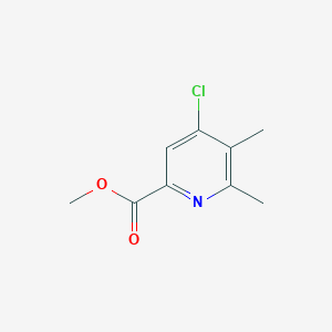 molecular formula C9H10ClNO2 B12507908 Methyl 4-chloro-5,6-dimethylpyridine-2-carboxylate 