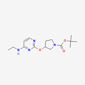 molecular formula C15H24N4O3 B12507931 Tert-butyl 3-{[4-(ethylamino)pyrimidin-2-yl]oxy}pyrrolidine-1-carboxylate 