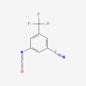 molecular formula C9H3F3N2O B12507932 3-Isocyanato-5-(trifluoromethyl)benzonitrile 