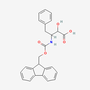 molecular formula C25H23NO5 B12507948 3-{[(9H-Fluoren-9-ylmethoxy)carbonyl]amino}-2-hydroxy-4-phenylbutanoic acid 