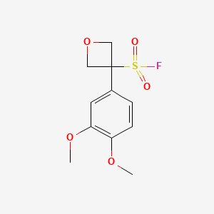 molecular formula C11H13FO5S B12507965 3-(3,4-Dimethoxyphenyl)oxetane-3-sulfonyl fluoride 