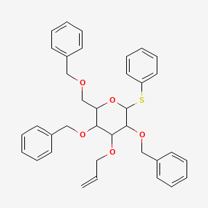 molecular formula C36H38O5S B12507987 Phenyl 3-O-Allyl-2,4,6-tri-O-benzyl-1-thio-b-D-galactopyranoside 