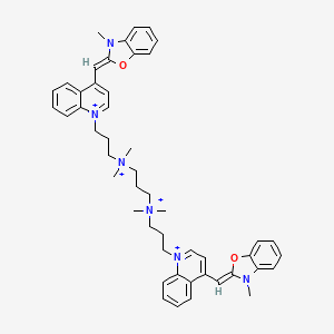 molecular formula C49H58N6O2+4 B1250800 YoYo-1 tetracation 