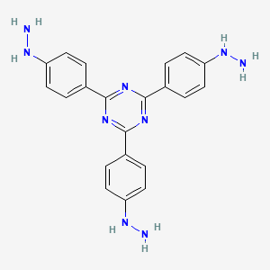 molecular formula C21H21N9 B12508009 2,4,6-Tris(4-hydrazinylphenyl)-1,3,5-triazine 