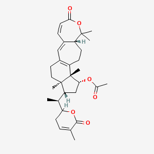 [(9R,13R,14R,16R,17R)-8,8,13,17-tetramethyl-16-[(1S)-1-(5-methyl-6-oxo-2,3-dihydropyran-2-yl)ethyl]-6-oxo-7-oxatetracyclo[10.7.0.03,9.013,17]nonadeca-1(12),2,4-trien-14-yl] acetate