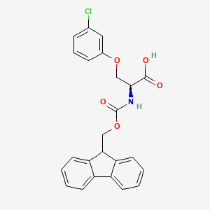 molecular formula C24H20ClNO5 B12508022 (2S)-3-(3-chlorophenoxy)-2-{[(9H-fluoren-9-ylmethoxy)carbonyl]amino}propanoic acid 
